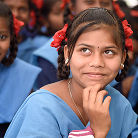 Happy Indian girl - square