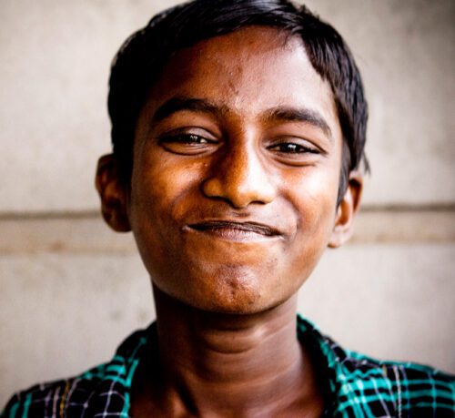 Close up of Indian boy's face